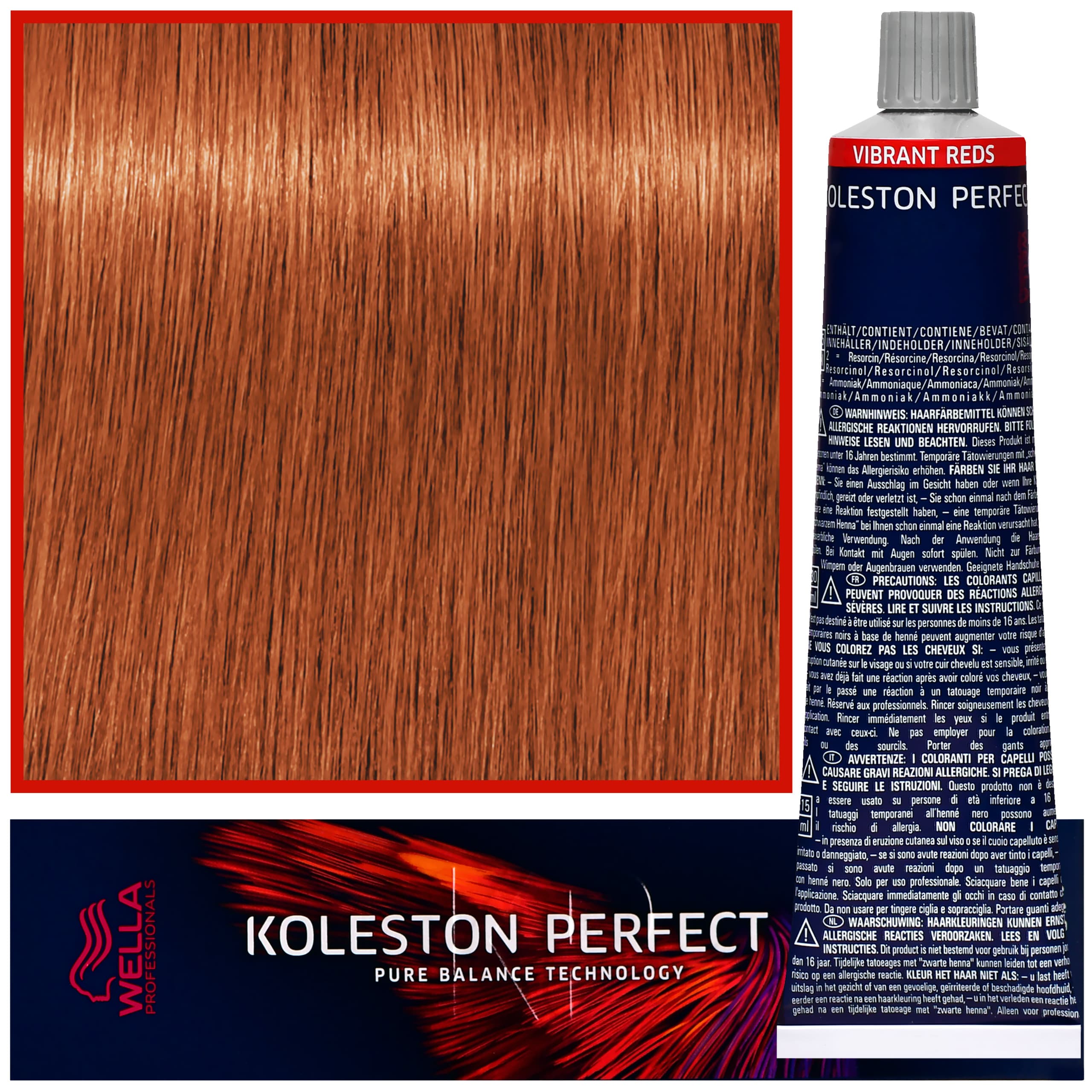 Koleston Perfect Me - profesjonalna farba do koloryzacji włosów, 88/43 Czerwono Złoty Intensywny Jasny Blond