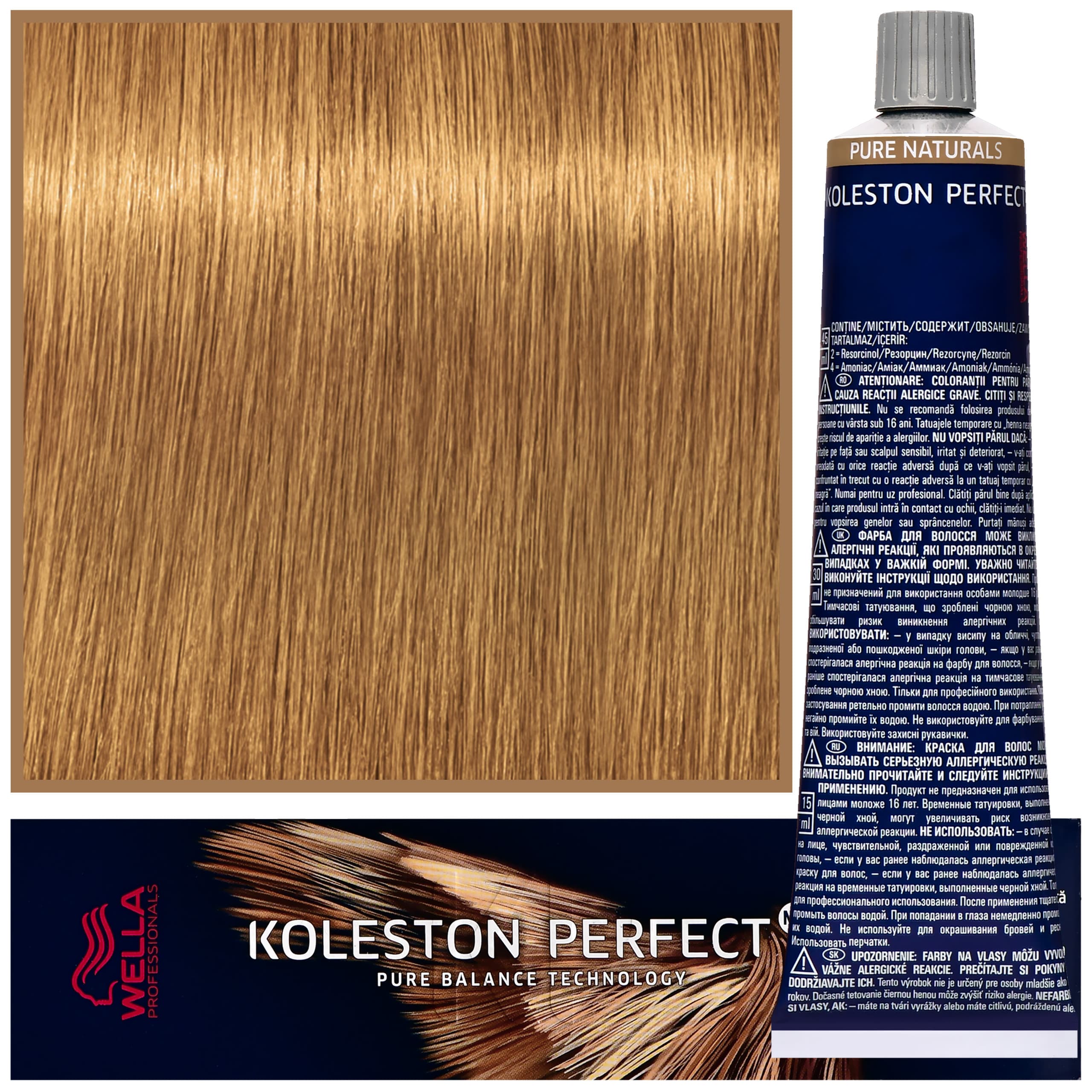 Koleston Perfect Me - profesjonalna farba do koloryzacji włosów, 9/03 Naturalny Złoty Bardzo Jasny Blond