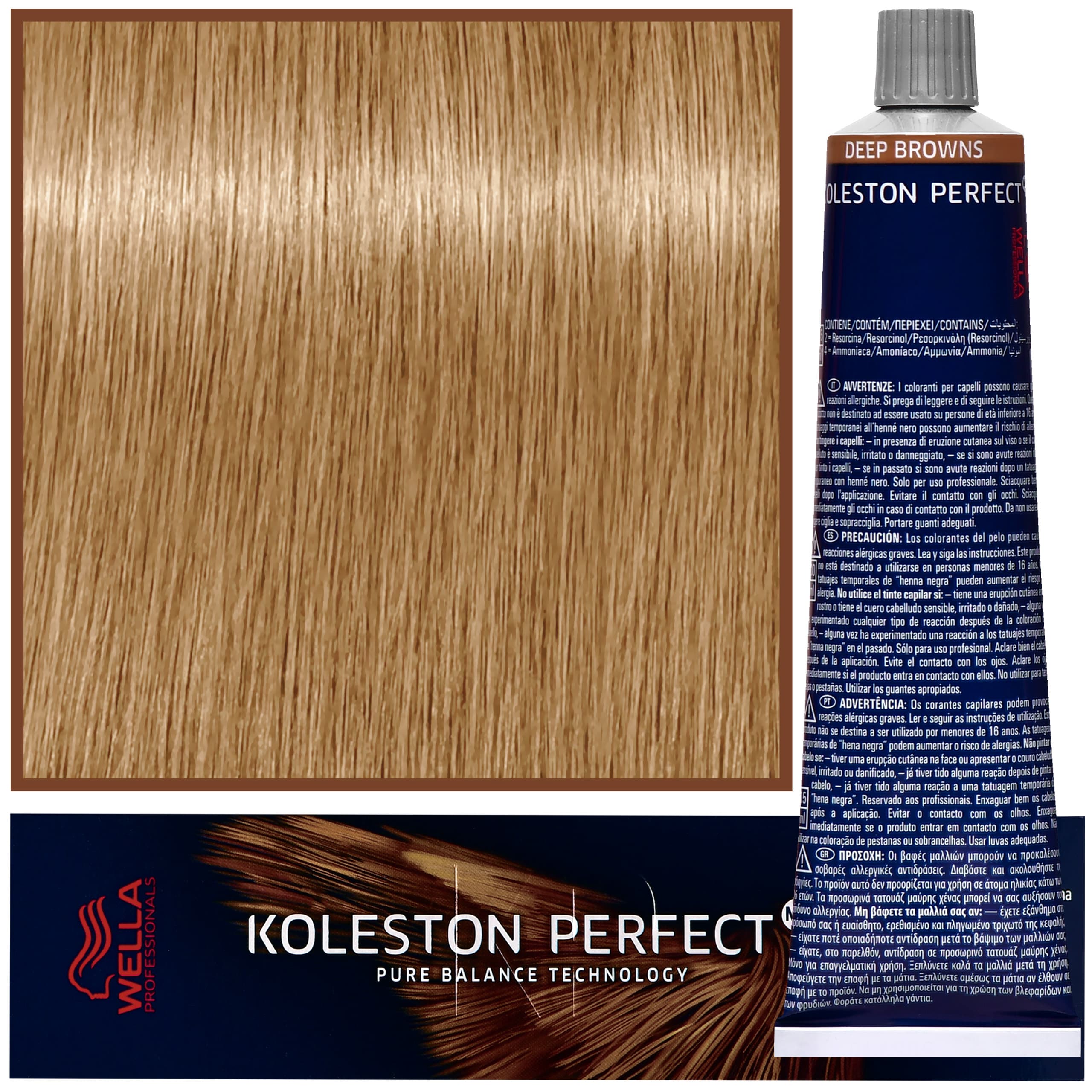 Koleston Perfect Me - profesjonalna farba do koloryzacji włosów, 9/73 Brązowo Złoty Bardzo Jasny Blond