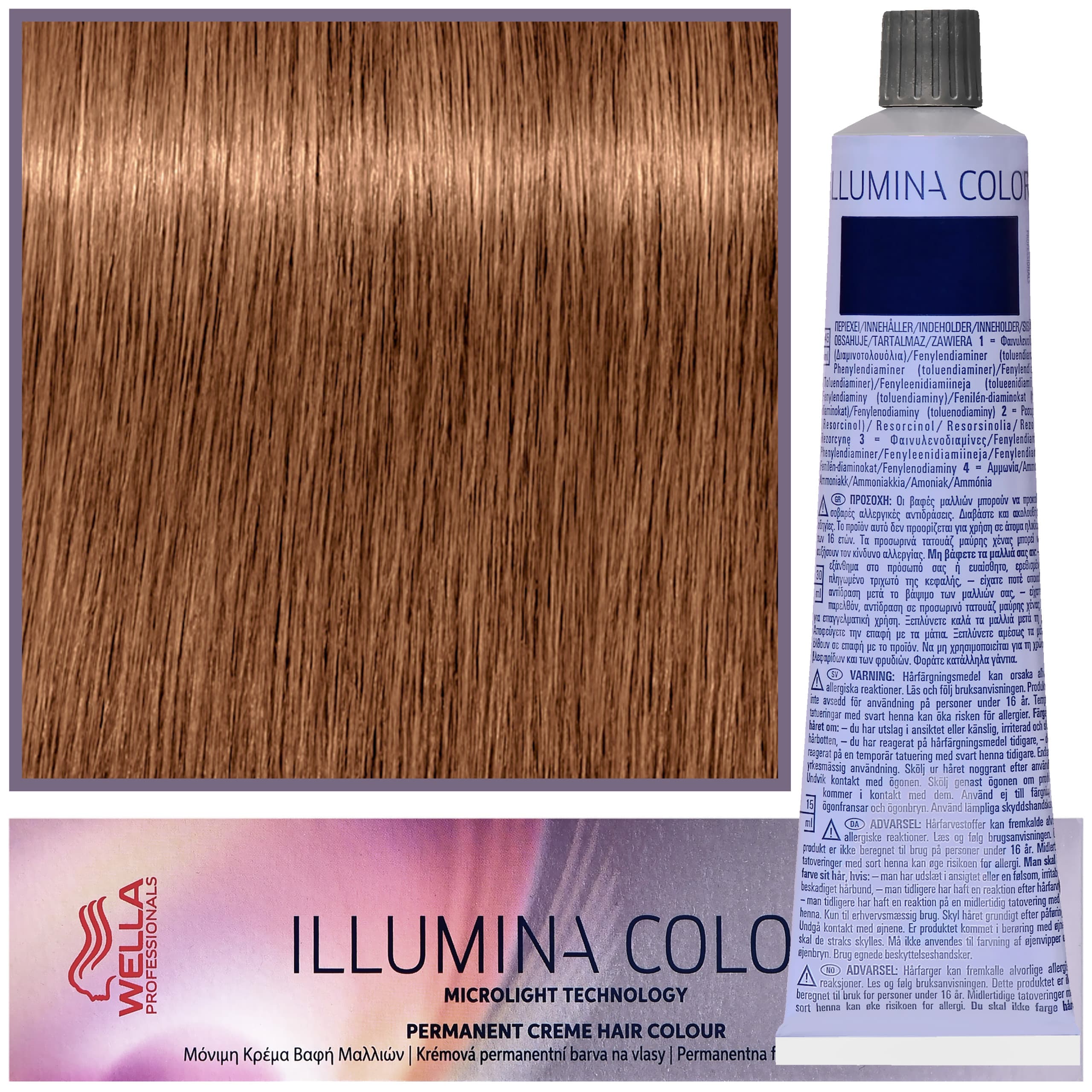 Illumina Color - profesjonalna farba do włosów, 7/42 - Średni Blond Czerwono Matowy