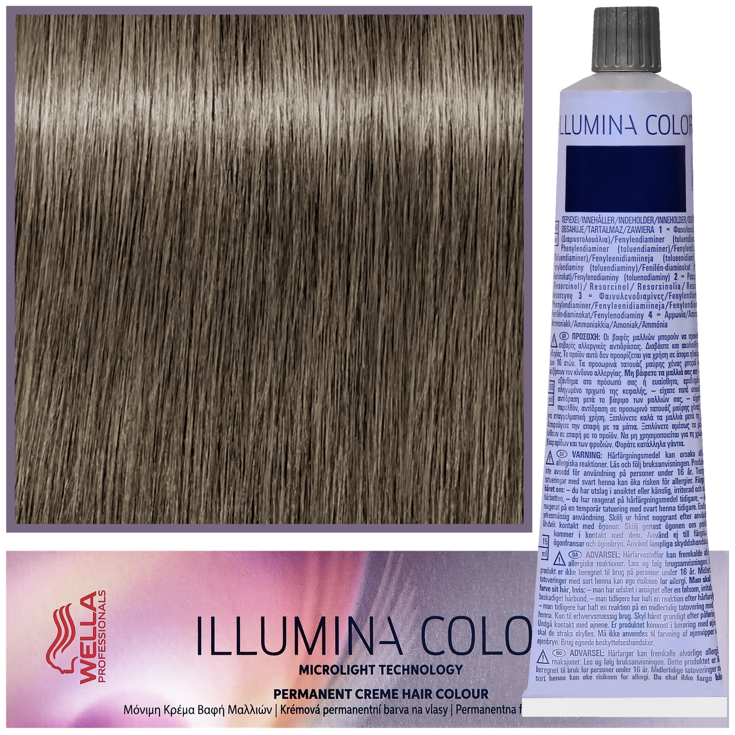 Illumina Color - profesjonalna farba do włosów, 8/93 - Jasny Blond Grafitowo Złoty