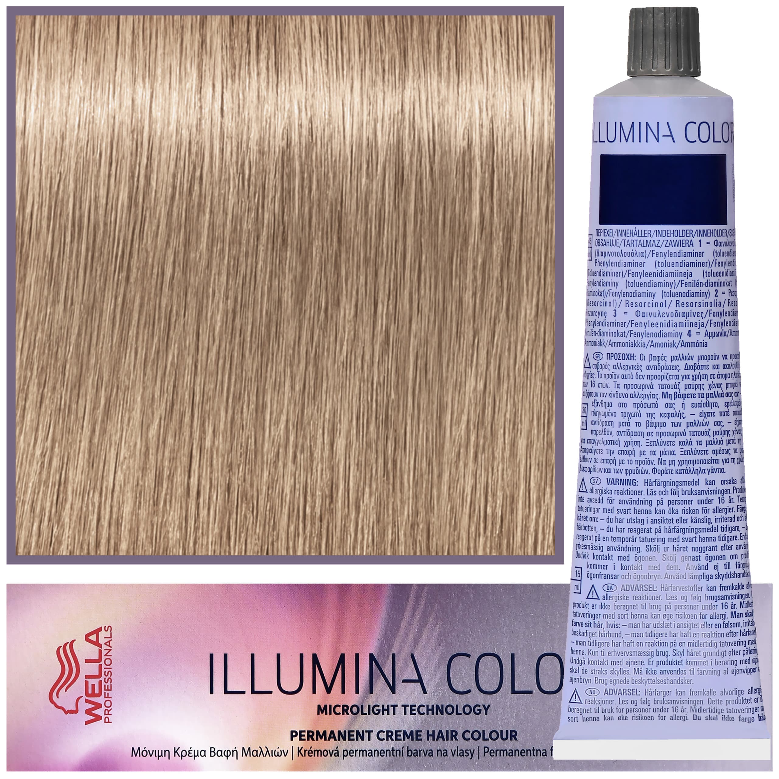 Illumina Color - profesjonalna farba do włosów, 9/60 - Bardzo Jasny Fioletowo Naturalny Blond