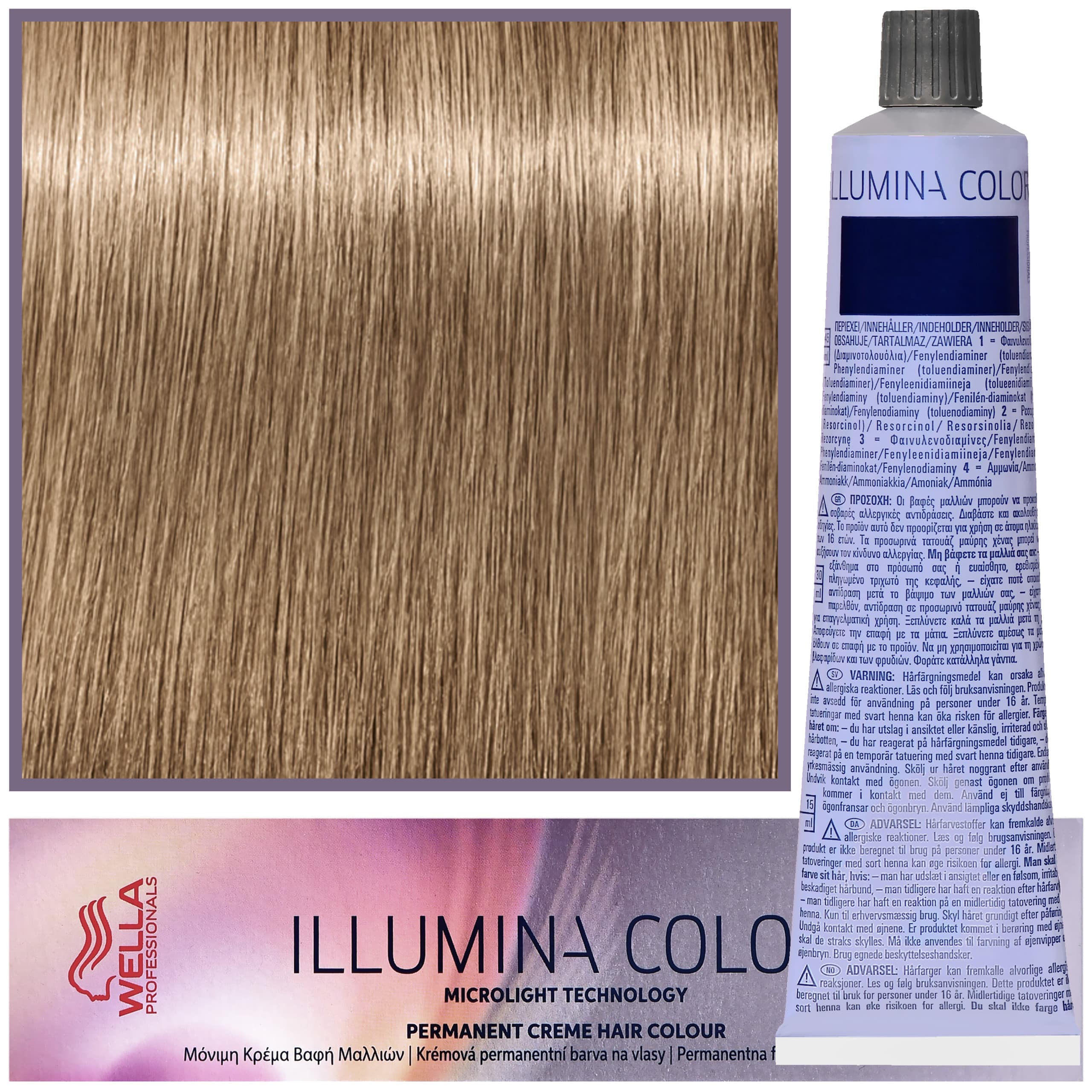 Illumina Color - profesjonalna farba do włosów, 7/31- Średni Złoto Popielaty Blond