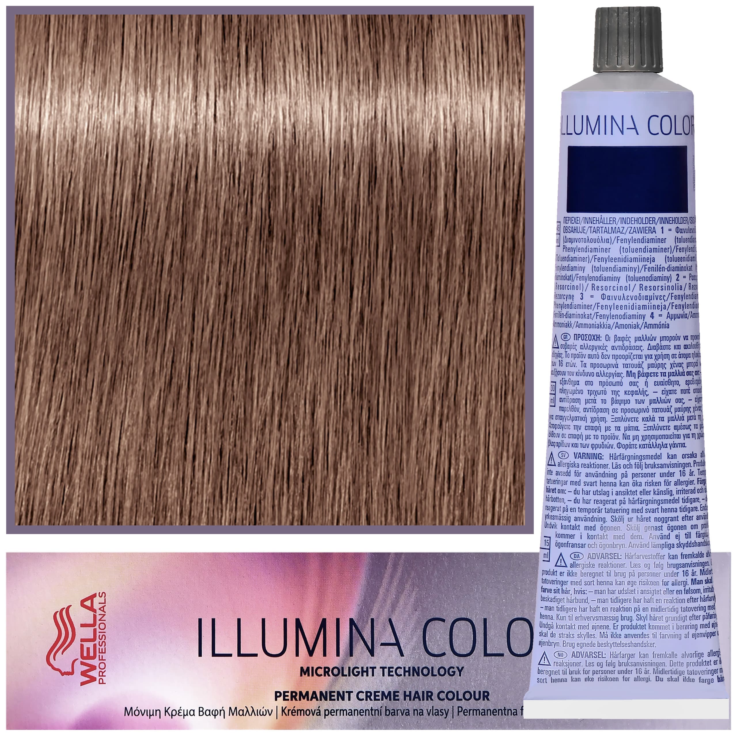 Illumina Color - profesjonalna farba do włosów, 6/19 - Ciemny Blond Popielaty Cendre