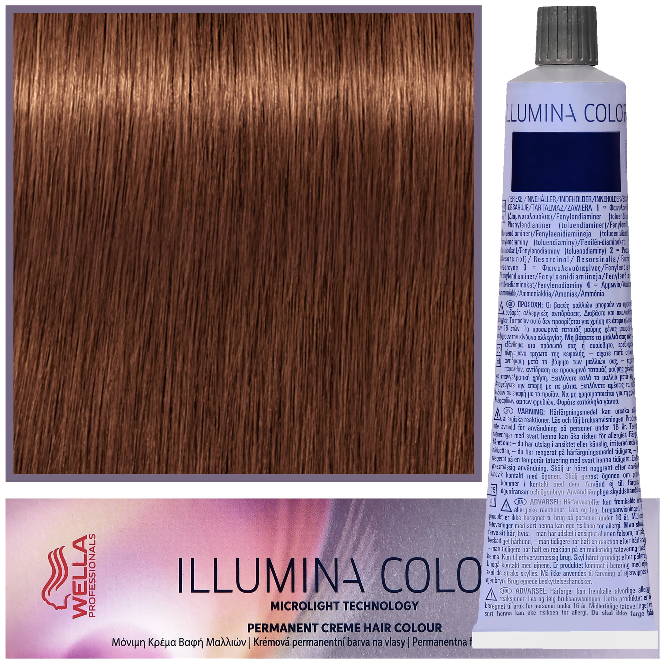 Illumina Color - profesjonalna farba do włosów, 5/35 -Jasny Złoto Fioletowy Brąz