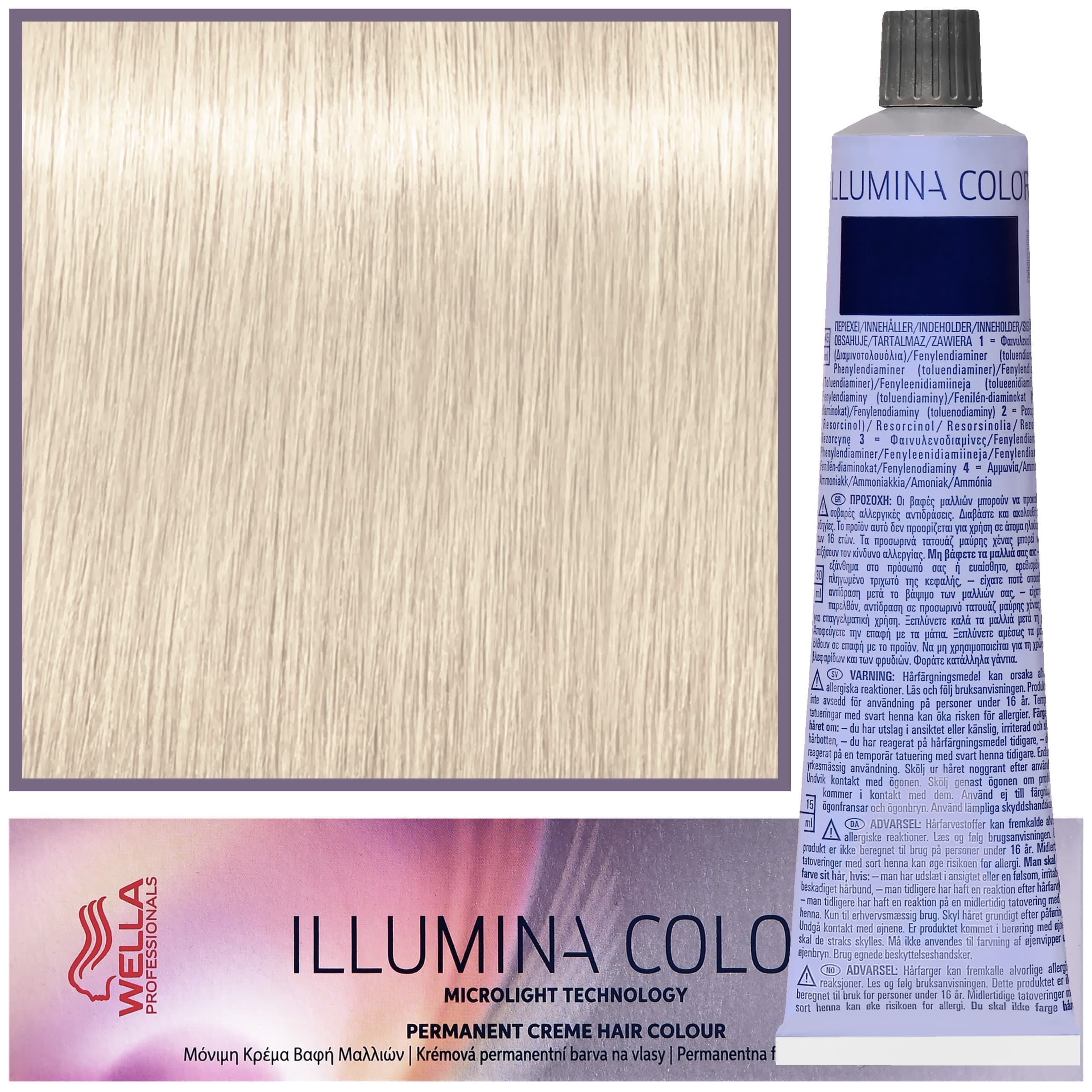 Illumina Color - profesjonalna farba do włosów, 10/1 - Bardzo Bardzo Jasny Popielaty Blond