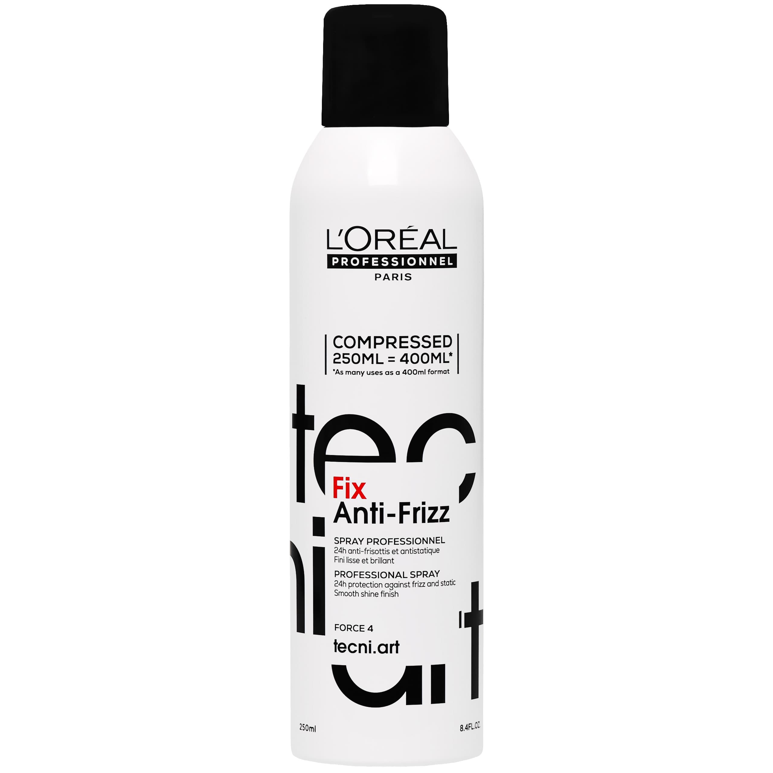 L'Oreal Tecni Art Fix Anti-Frizz - bardzo mocno utrwalający lakier do włosów