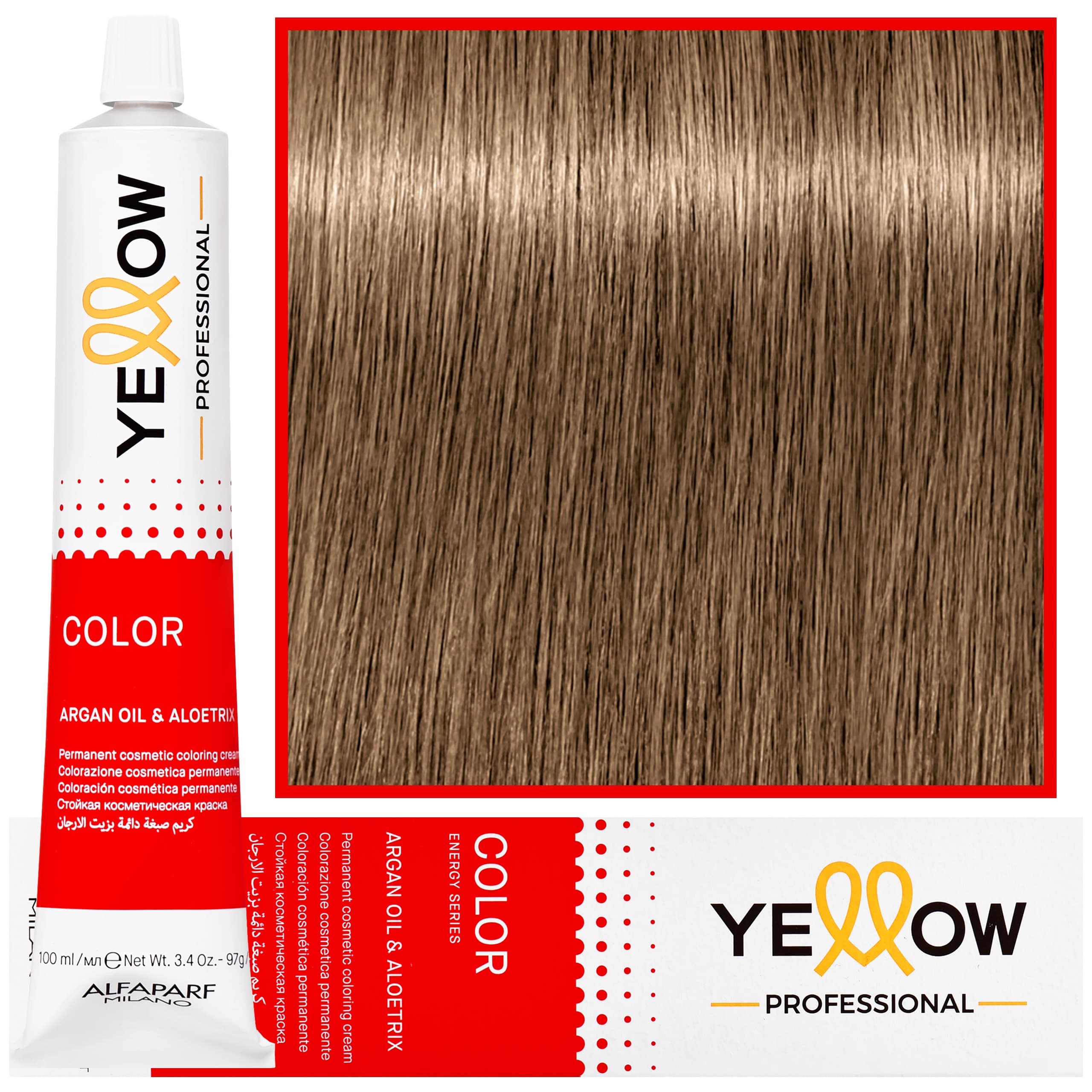 Yellow - trwała farba do włosów z aloesem i kiełkami pszenicy, 8,00 | Jasny Intensywny Blond