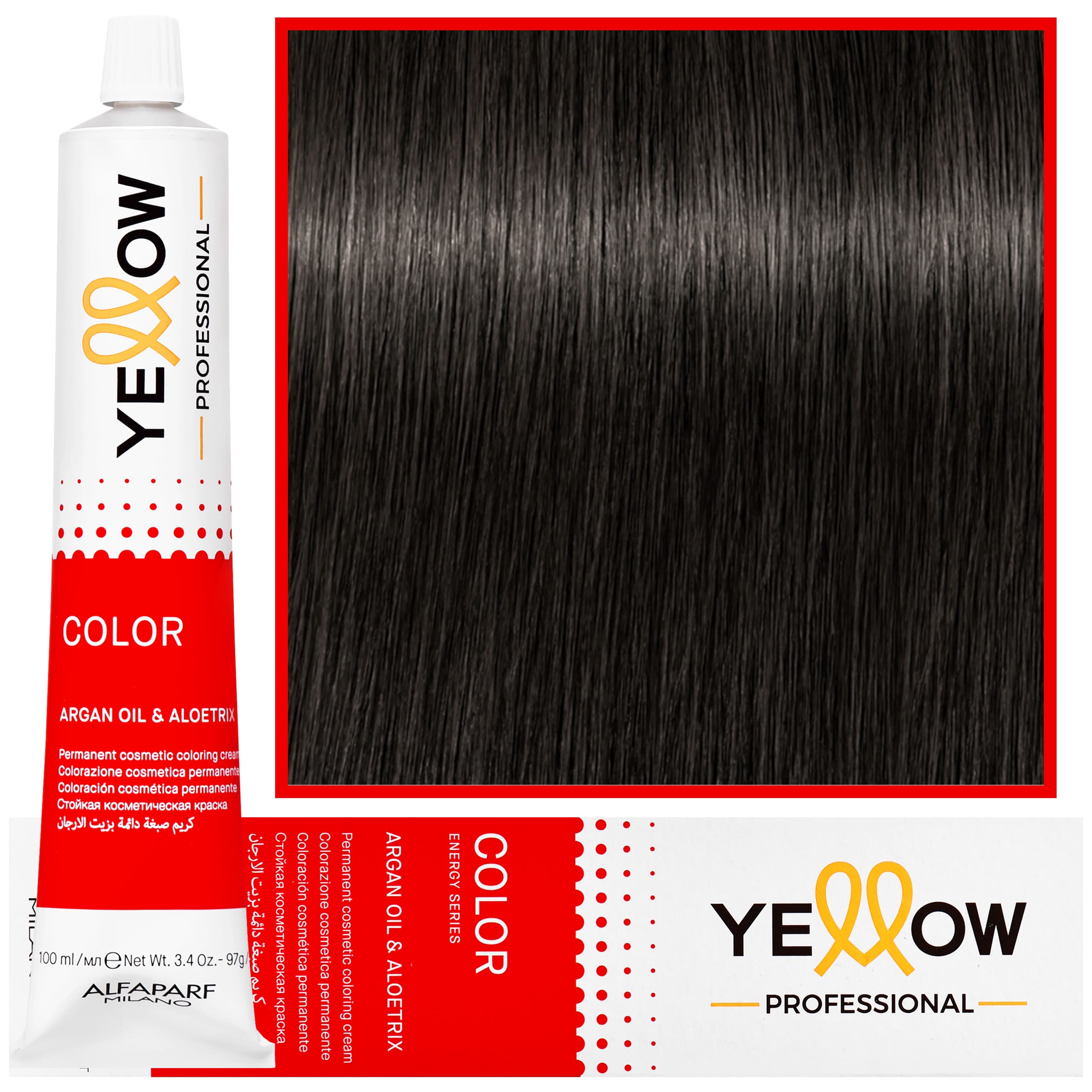 Yellow - trwała farba do włosów z aloesem i kiełkami pszenicy, 6,00 | Ciemny Intensywny Blond