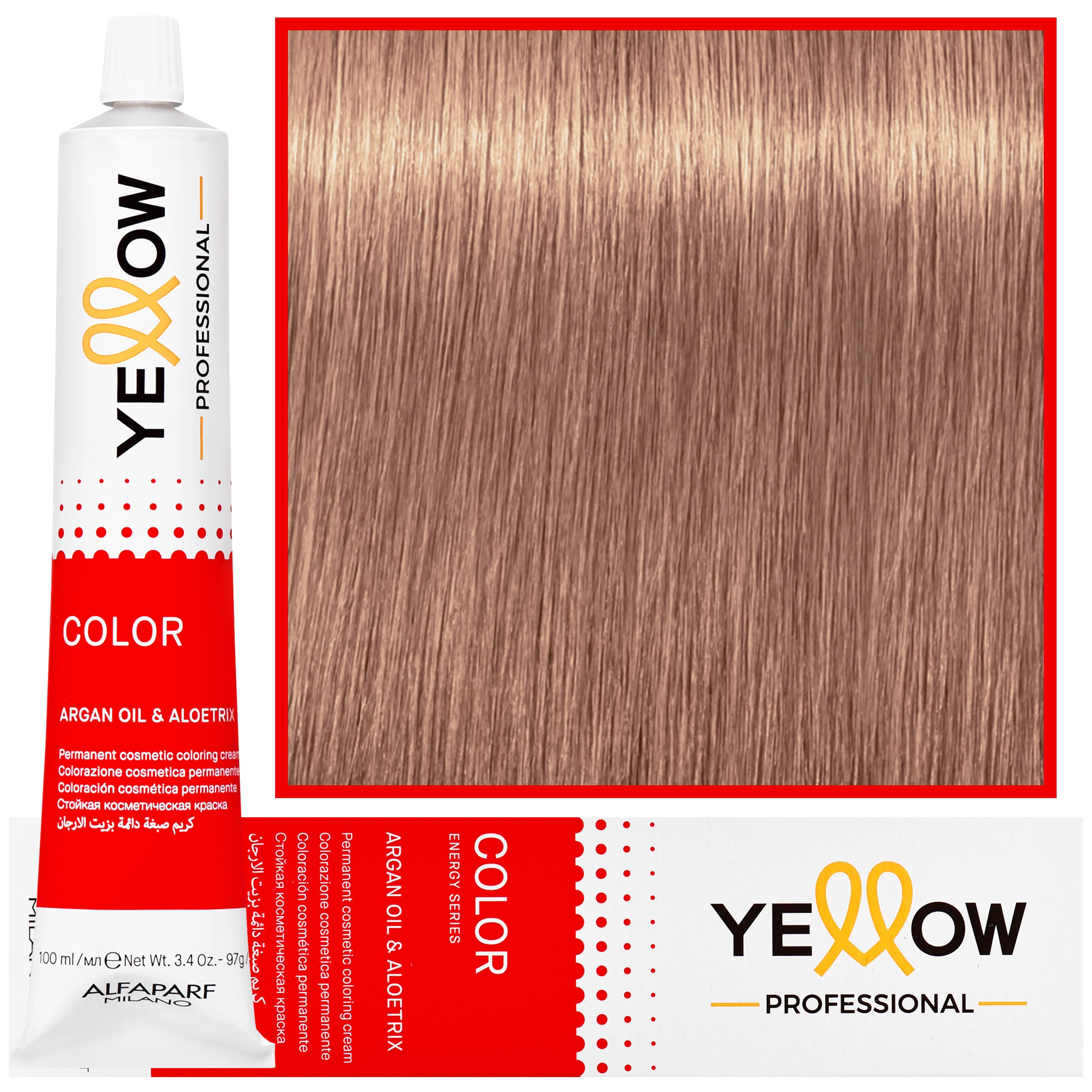 Yellow - trwała farba do włosów z aloesem i kiełkami pszenicy, 9 Cool | Zimny Bardzo Jasny Naturalny Blond