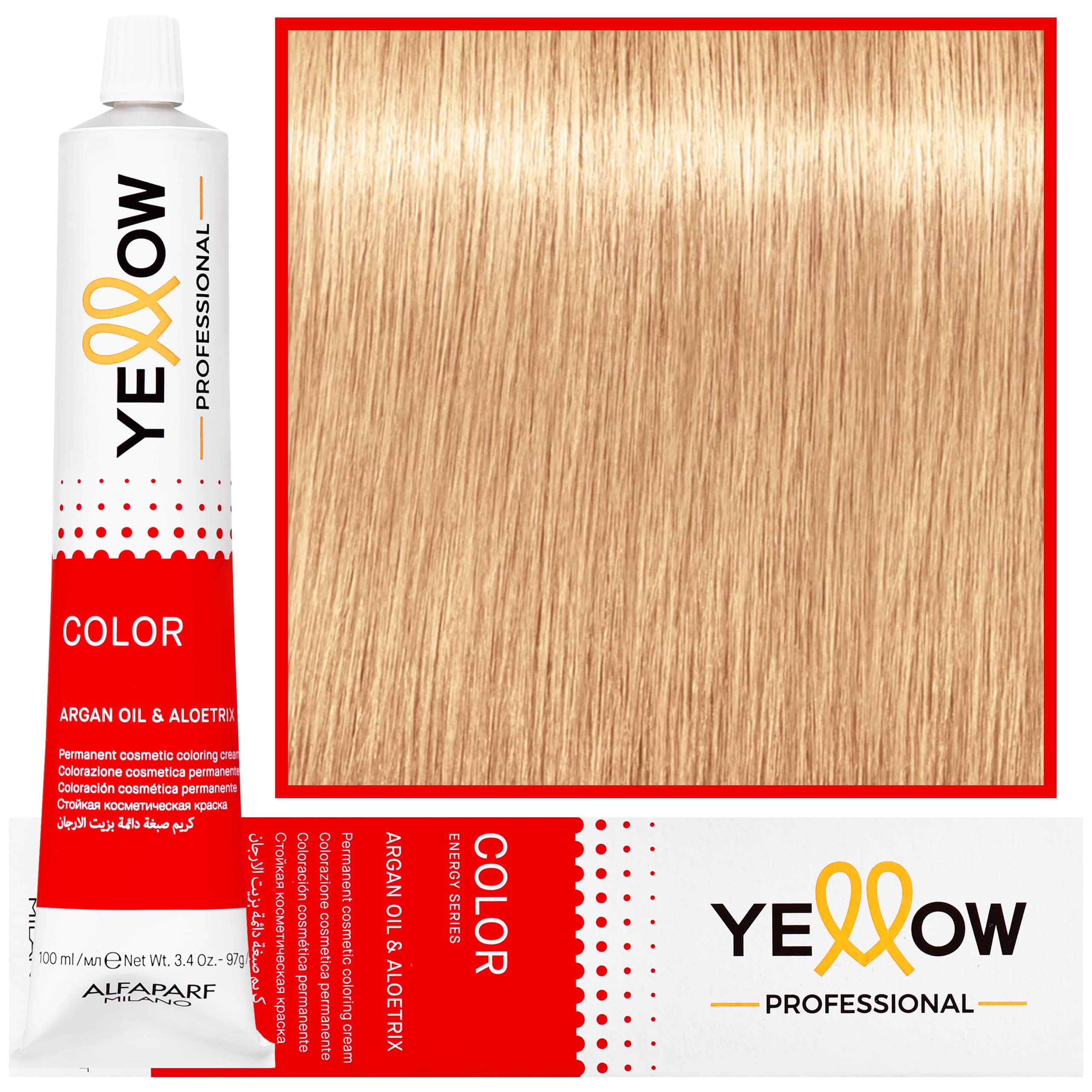 Yellow - trwała farba do włosów z aloesem i kiełkami pszenicy, 11,00 | Super High Lift Naturalny Blond
