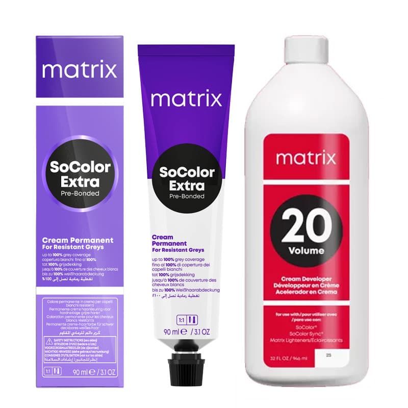 SoColor Extra Coverage Pre-Bonded, zestaw do koloryzacji: farba + oxydant