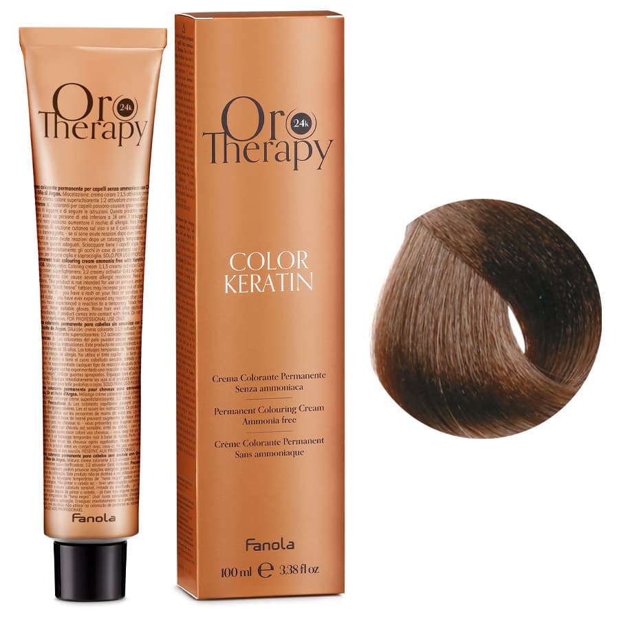 ORO THERAPY COLOR KERATIN Farba do włosów bez amoniaku - 6.0