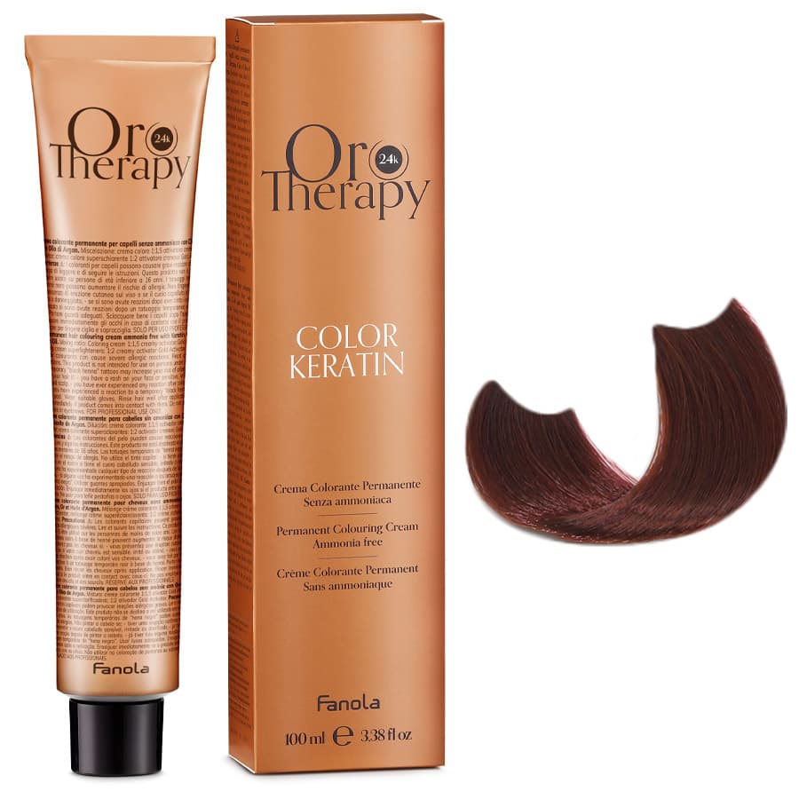 Oro Therapy Color Keratin, farba do trwałej koloryzacji bez amoniaku, 6.5