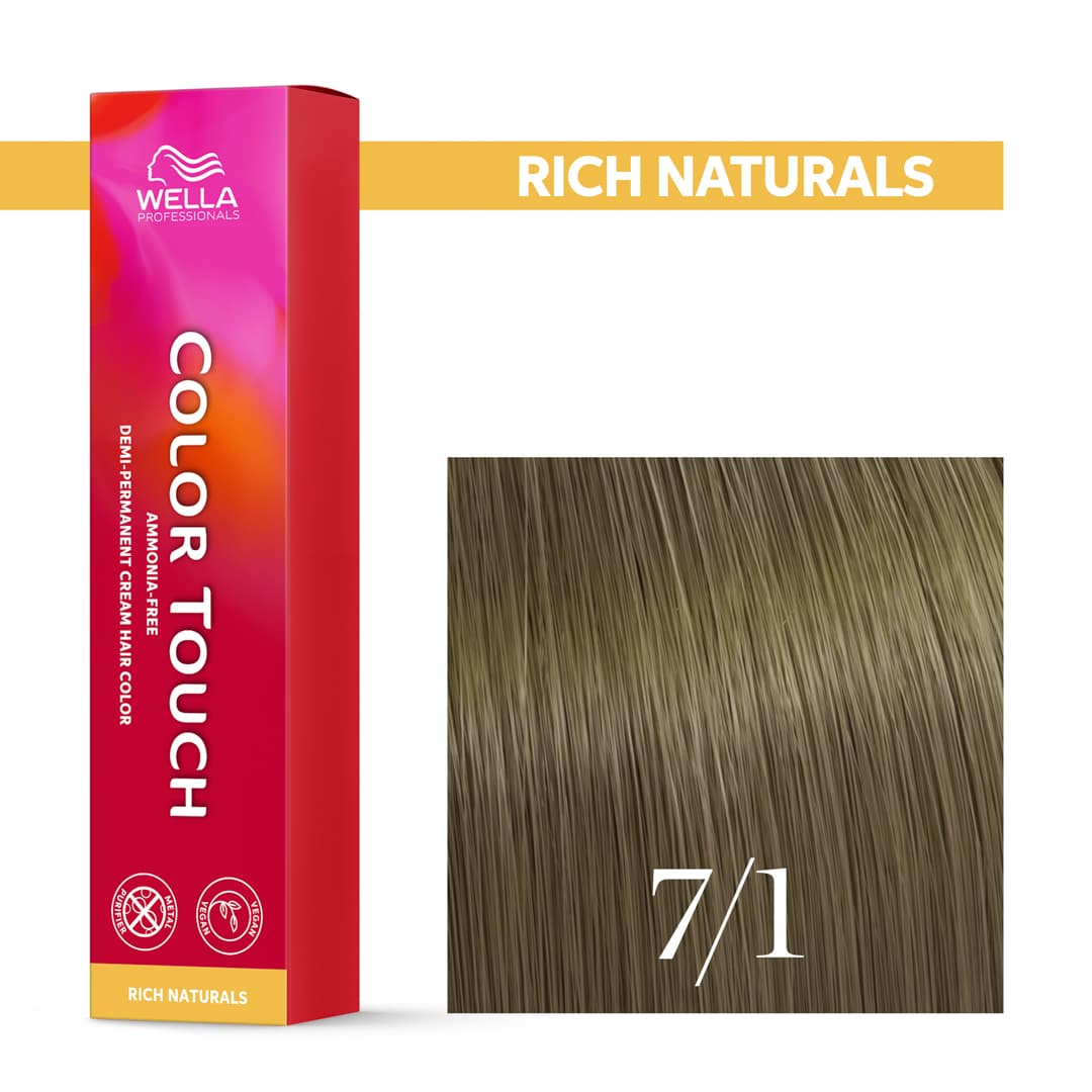Wella Color Touch, krem tonujący bez amoniaku, 7/1