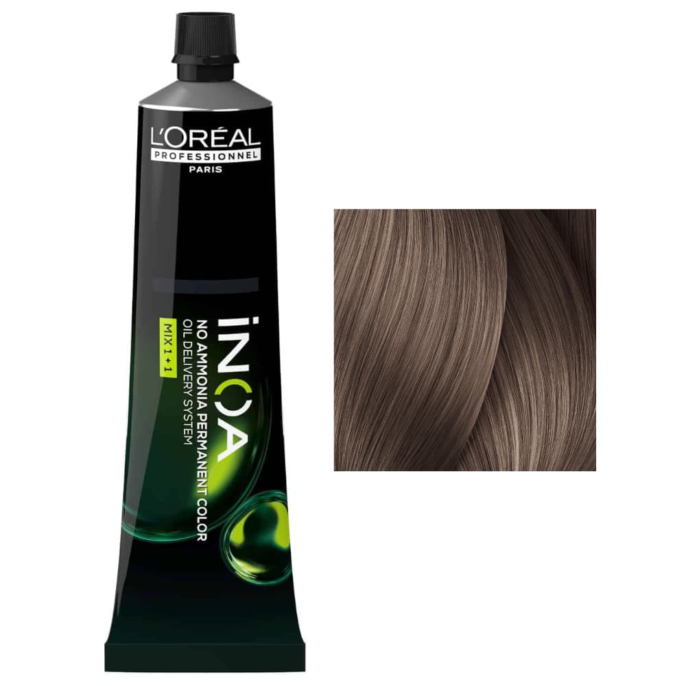 Loreal Inoa, farba do włosów w kremie bez amoniaku, 8.21 High Resist