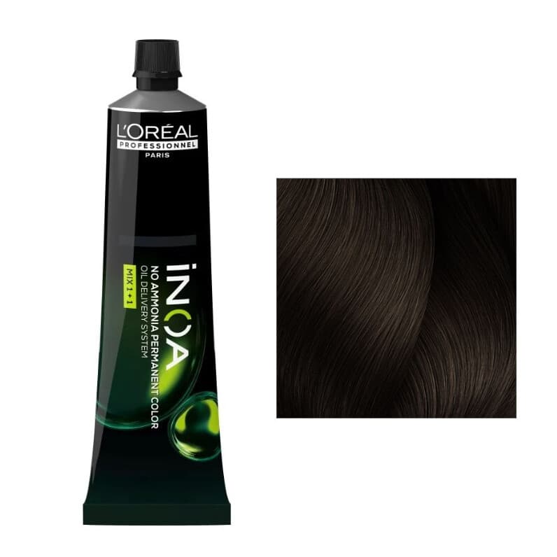 Loreal Inoa, farba do włosów w kremie bez amoniaku, 6.8