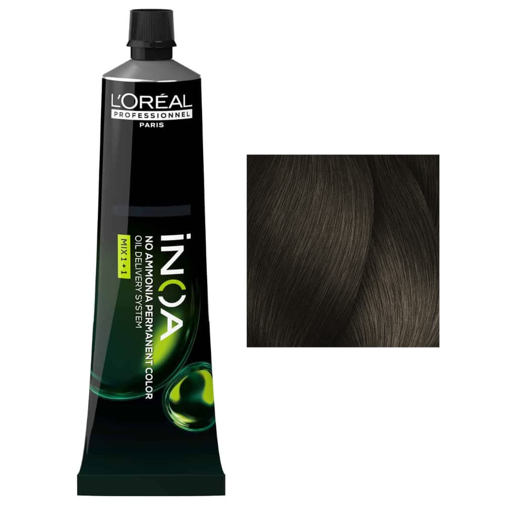 Loreal Inoa, farba do włosów w kremie bez amoniaku, 6.0