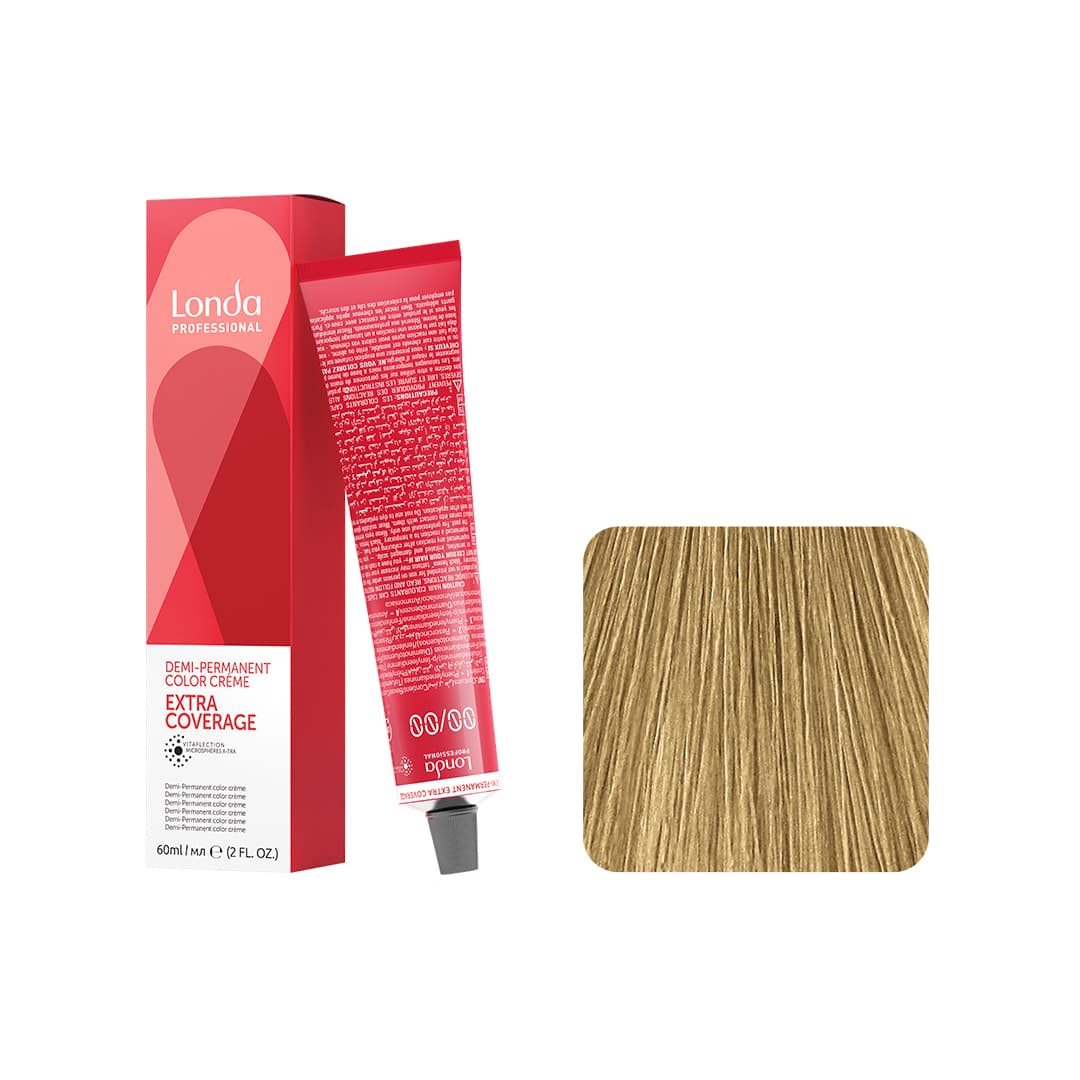Londa Demiplus, farba w kremie, 70% pokrycia siwizny, 8/07