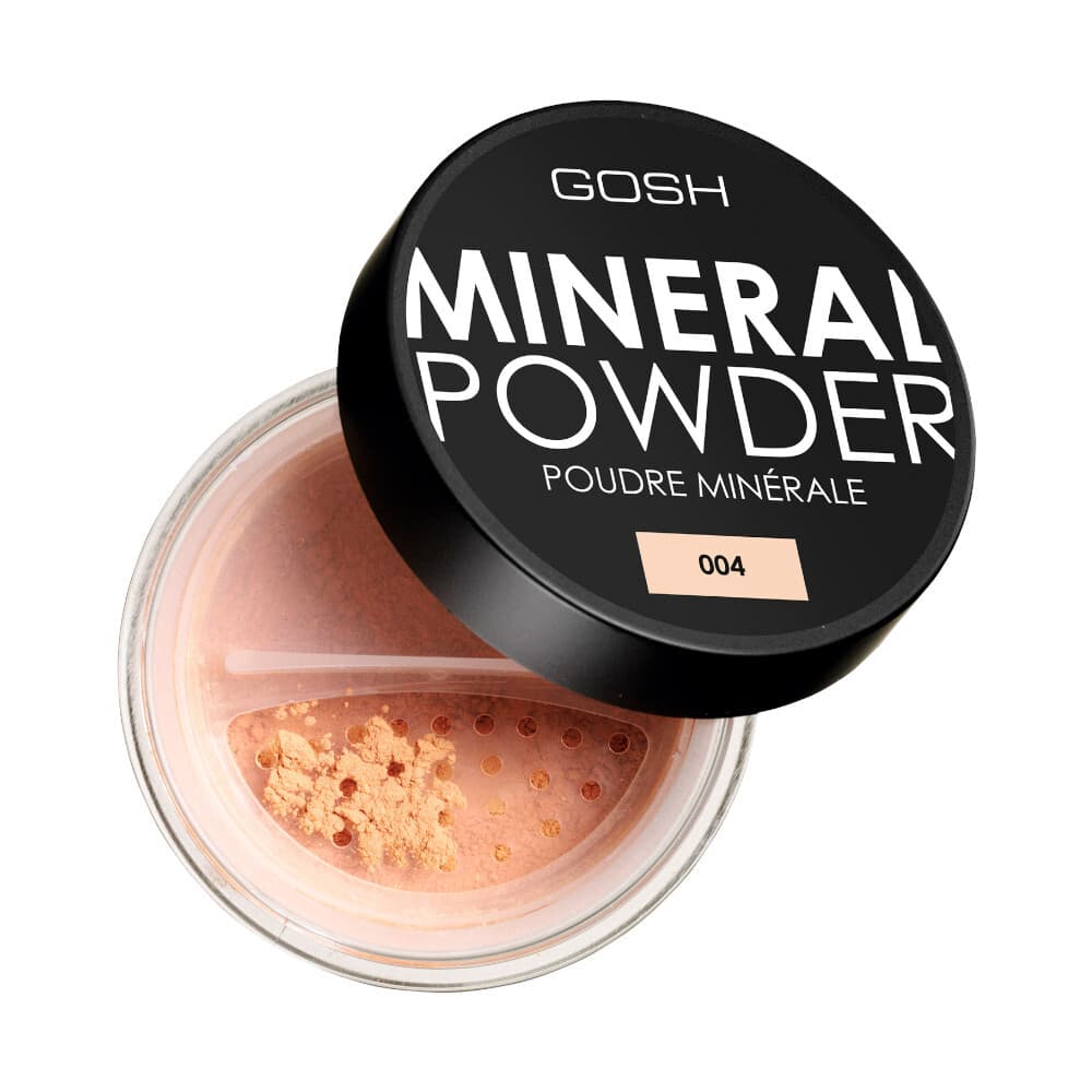 Gosh Mineral Powder, puder mineralny do twarzy, sypki,, 004 Natural
