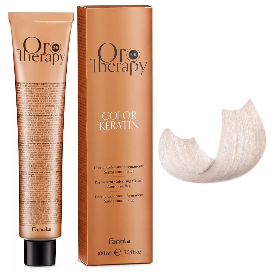 Oro Therapy Color Keratin, farba do trwałej koloryzacji bez amoniaku, 11.7