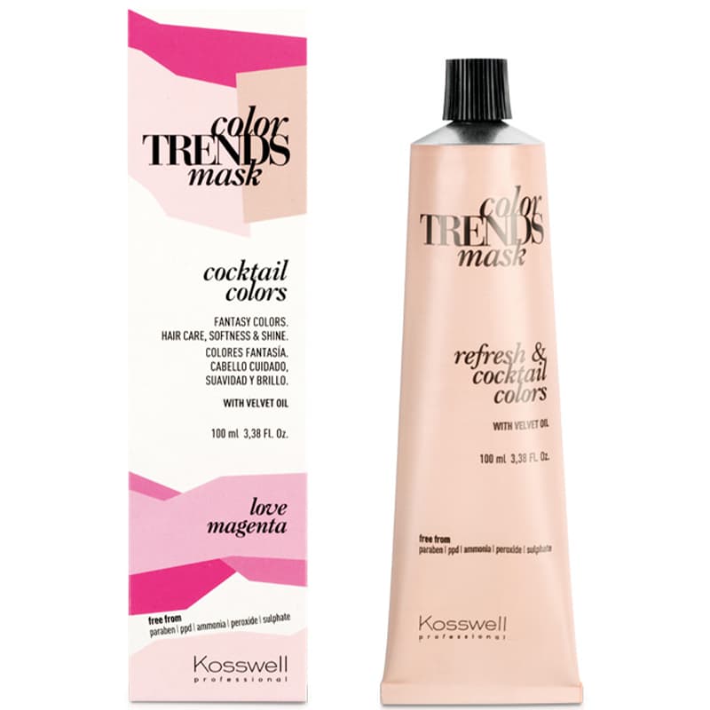 Color Trends Mask, kremowa farba do półtrwałej koloryzacji, love magenta