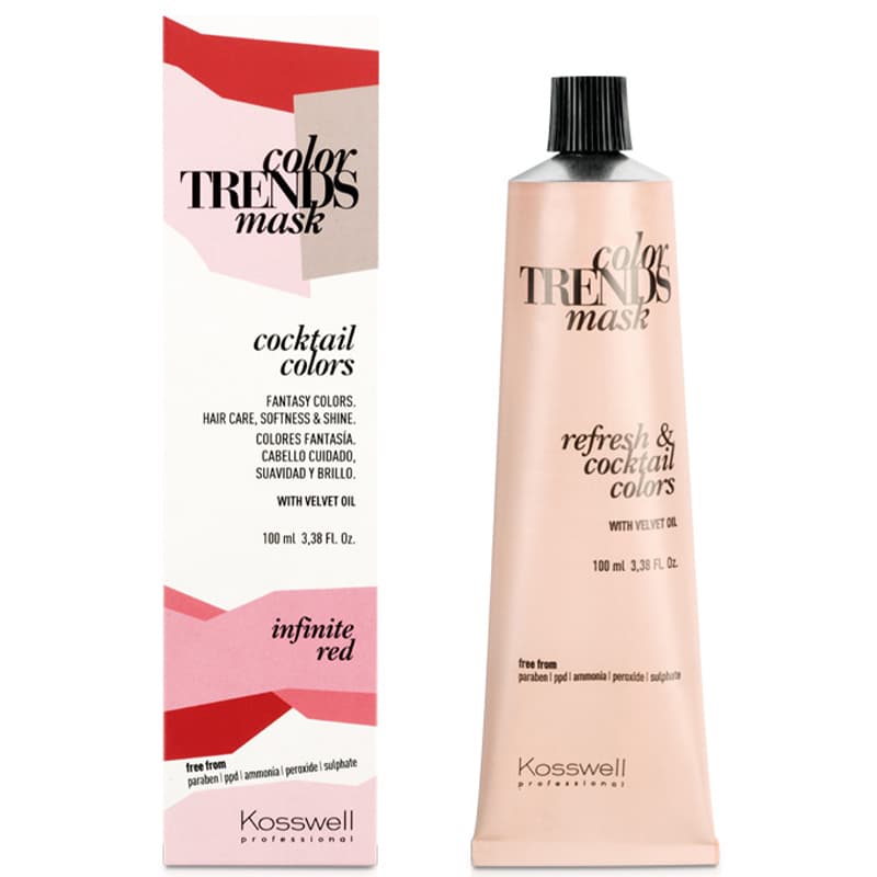 Color Trends Mask, kremowa farba do półtrwałej koloryzacji, infinite red