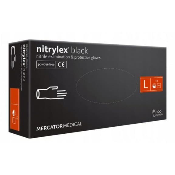 Nitrylex Black, rękawiczki nitrylowe, czarne