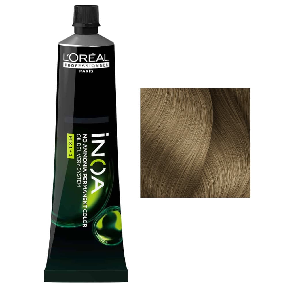 Loreal Inoa, farba do włosów w kremie bez amoniaku, 8.31