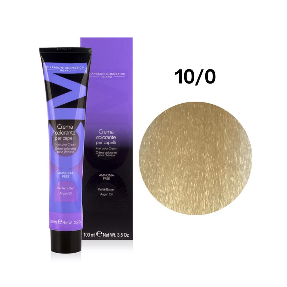Diapason DCM No Amonia, farba bez amoniaku, 10/0 Naturalny Jasny Platynowy Blond