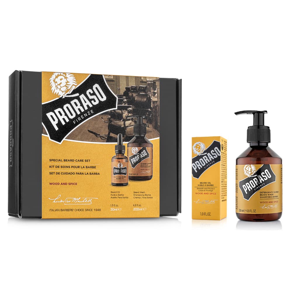 zestaw: olejek + szampon do brody, Wood&Spice, +