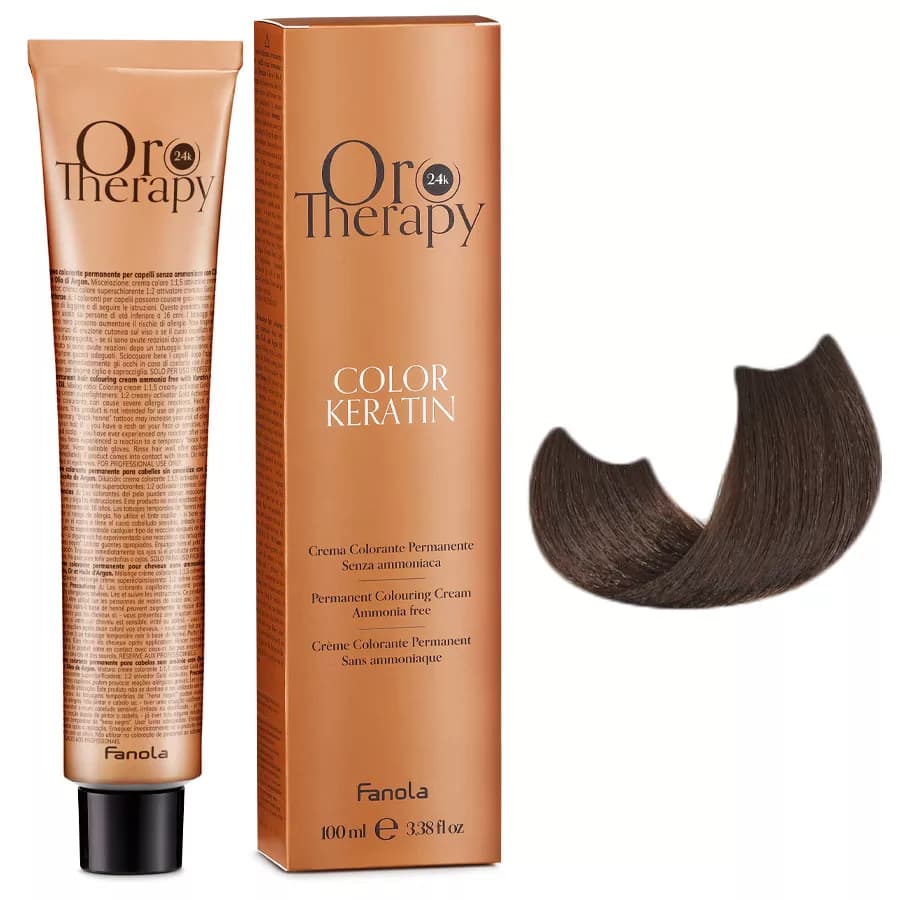 ORO THERAPY COLOR KERATIN Farba do włosów bez amoniaku - 6.14