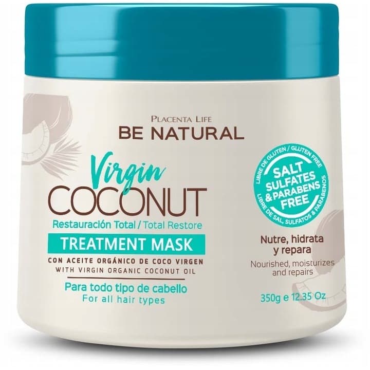 Virgin Coconut Be Natural, maska ultragłęboko nawilżająca i naprawcza