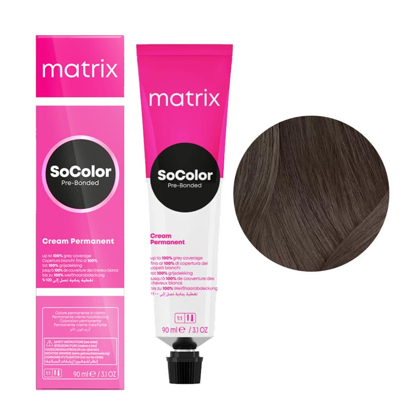 SOCOLOR PRE-BONDED CREAM PERMANENT Trwała farba do włosów - 4N