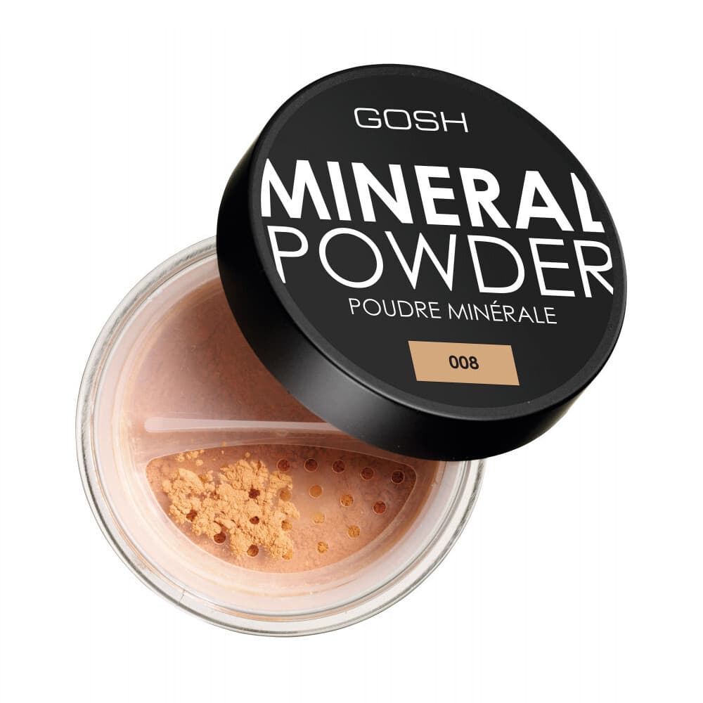 Gosh Mineral Powder, puder mineralny do twarzy, sypki,, 008 Tan