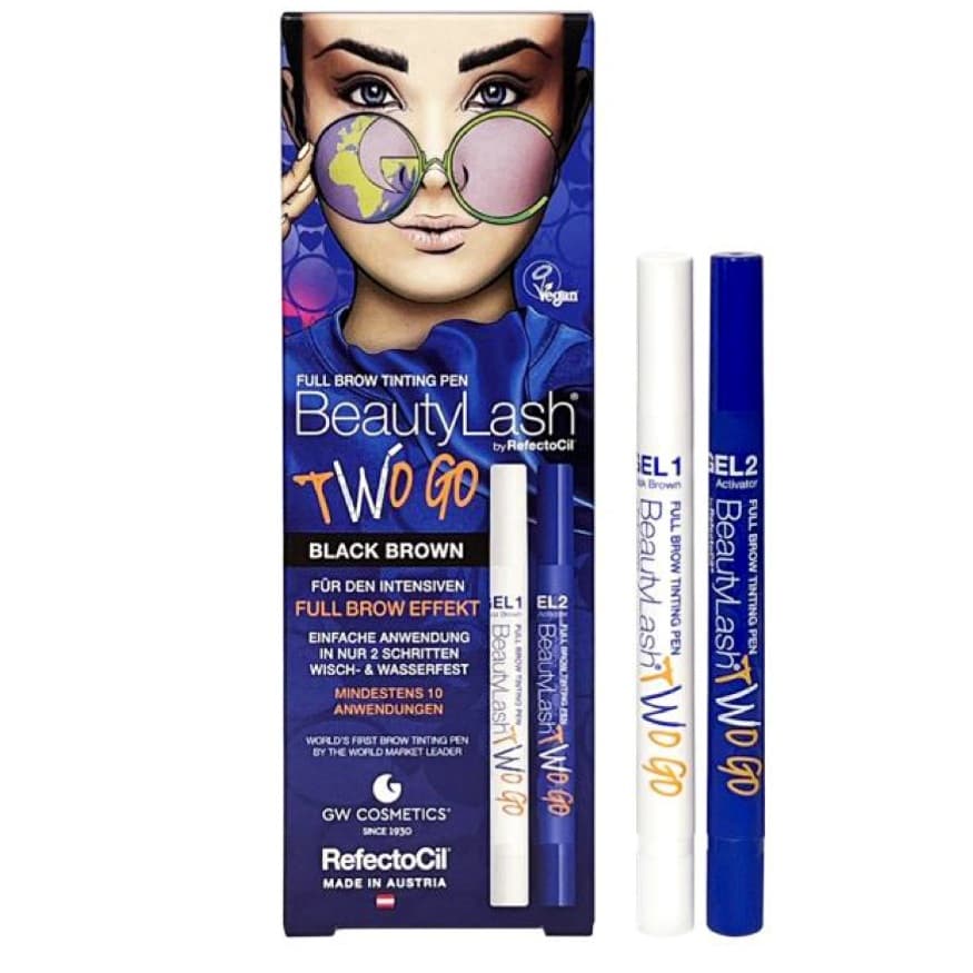 Beauty Lash Two Go Black Brown, zestaw do koloryzacji brwi w formie pisaków w odcieniu czarno brązowym