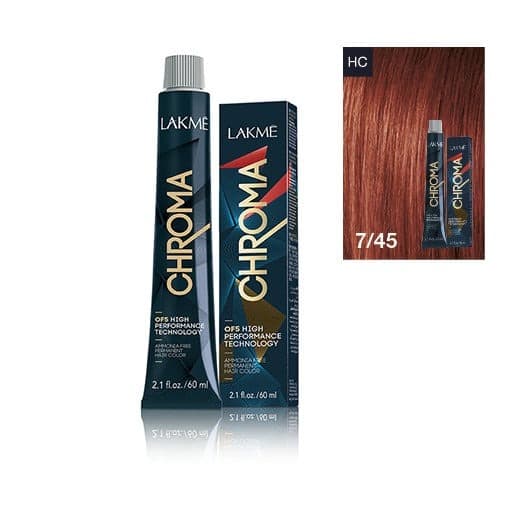 Chroma, farba do włosów o łagodnej formule, 7/45