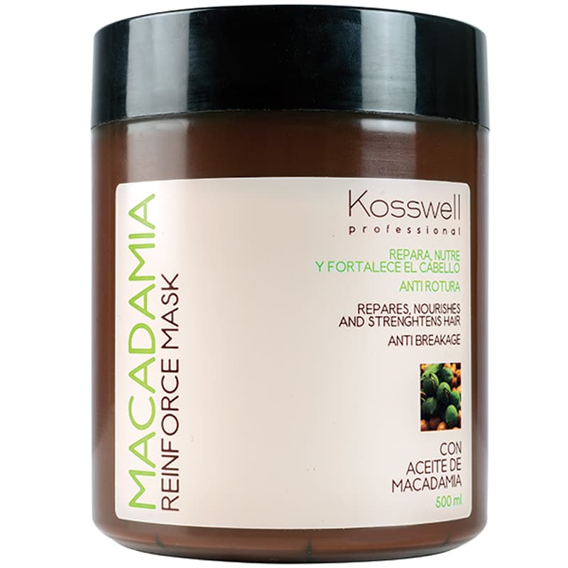 Macadamia Reinforce Mask, nawilżająca maska do włosów z olejkiem makadamia