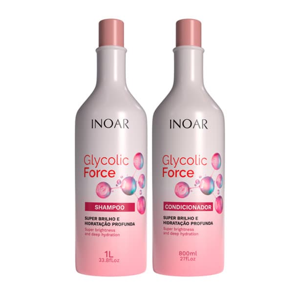 Glycolic Force Duo, zestaw XL odżywiający włosy, szampon + odżywka