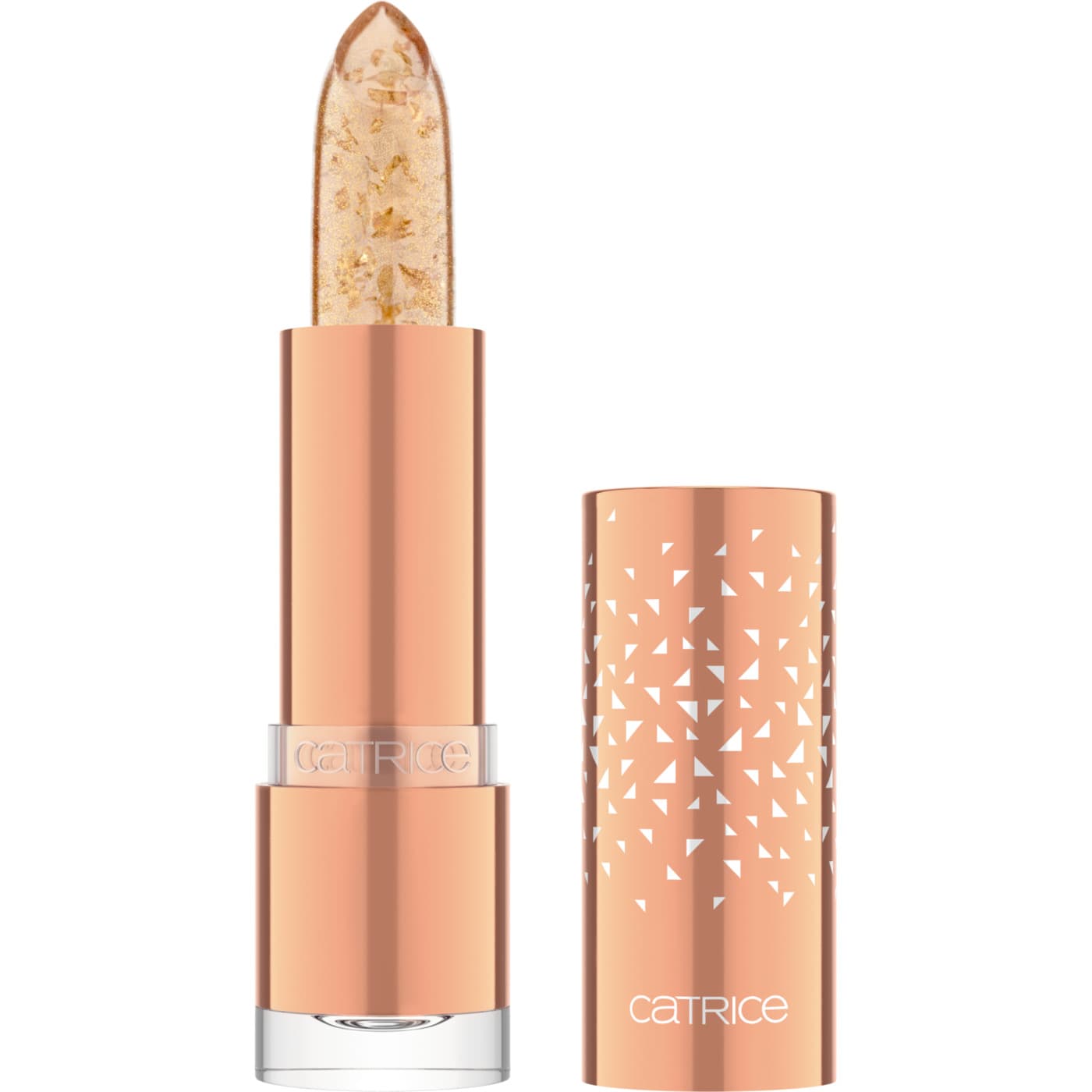 Glam In Gold Glow Lip Balm, transparentny balsam do ust o połyskującej formule