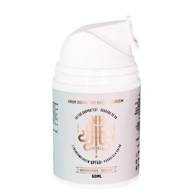 InkRebel Sunprotector, krem ochronny SPF50+, Brzoskwinia-Gruszka