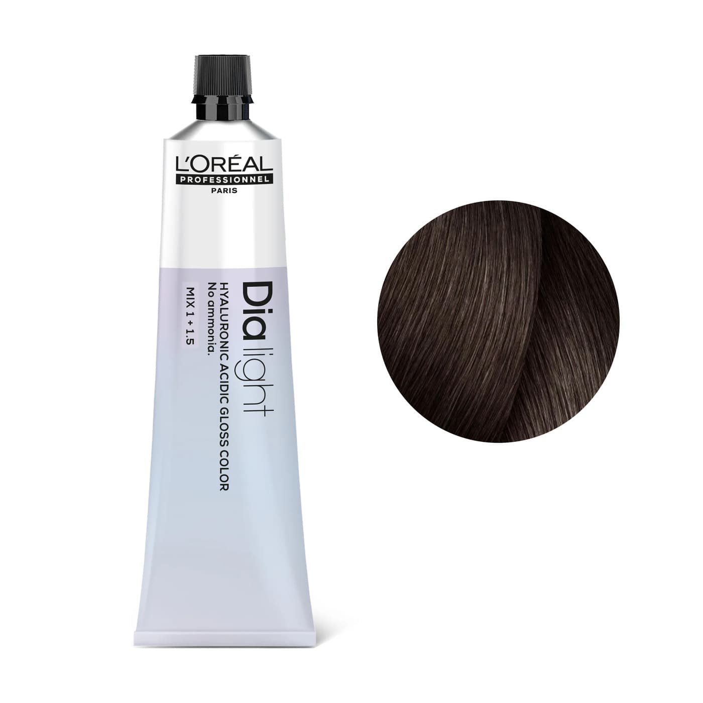 Loreal Dia Light, krem koloryzujący z kompleksem hialuronowym, 5.1