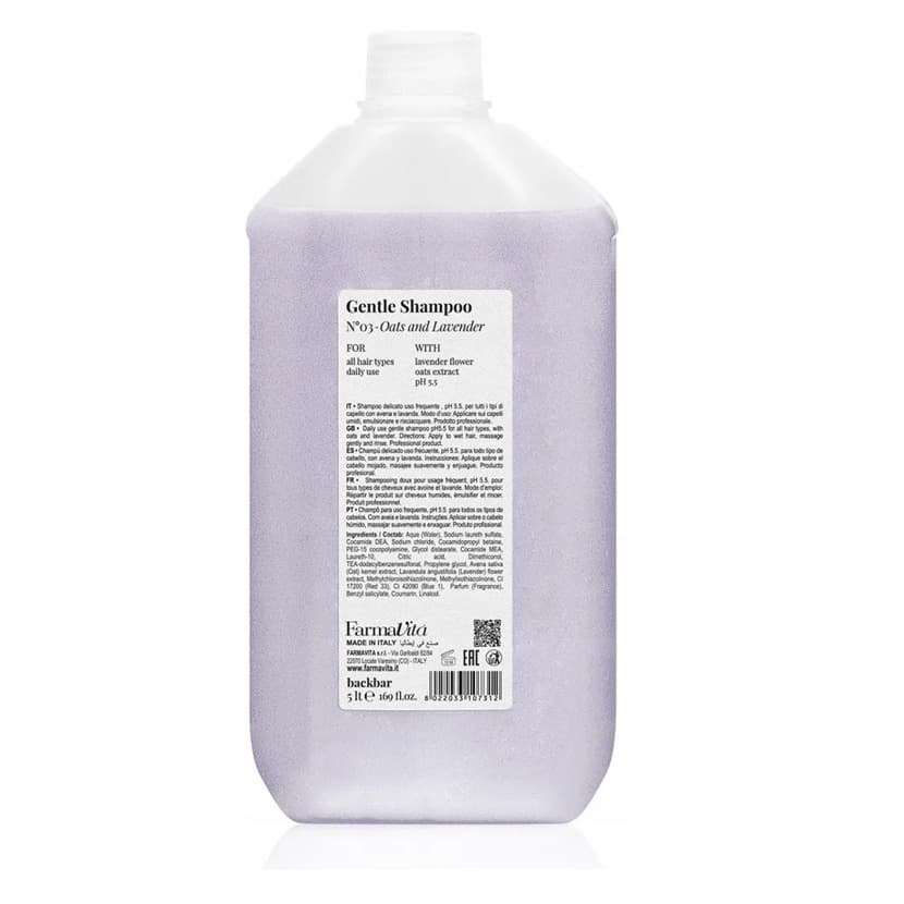 Back Bar Gentle Shampoo N°03, delikatny szampon do codziennego mycia włosów
