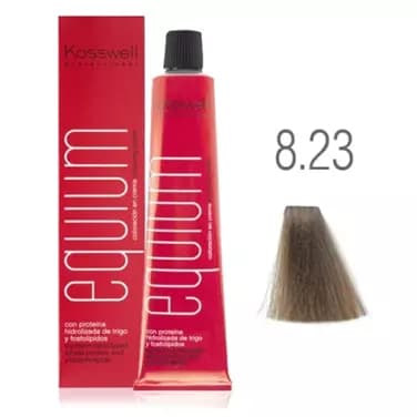 Equium 8.23, Profesjonalna farba do włosów, jasny blond złoty opalizujący