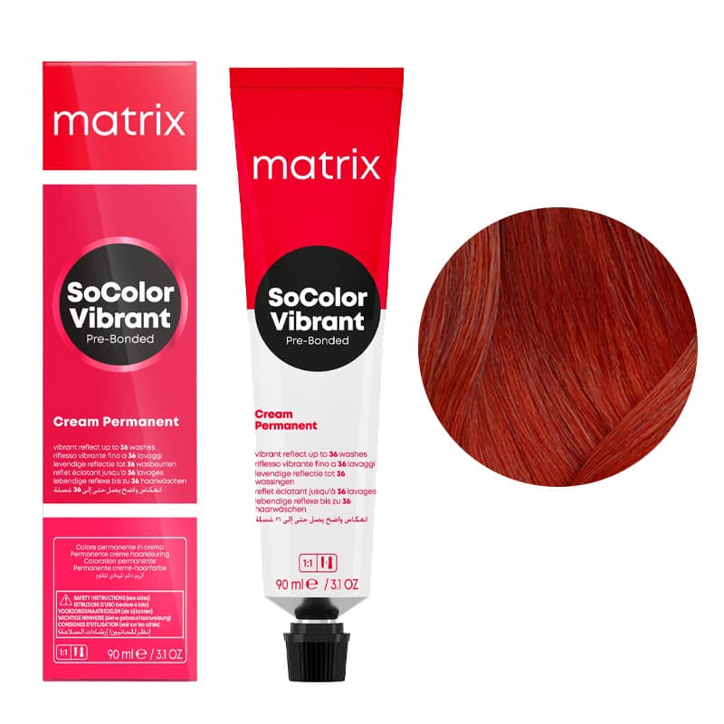 SoColor Vibrant, farba do włosów z technologią Pre-Bonded, 5RR+