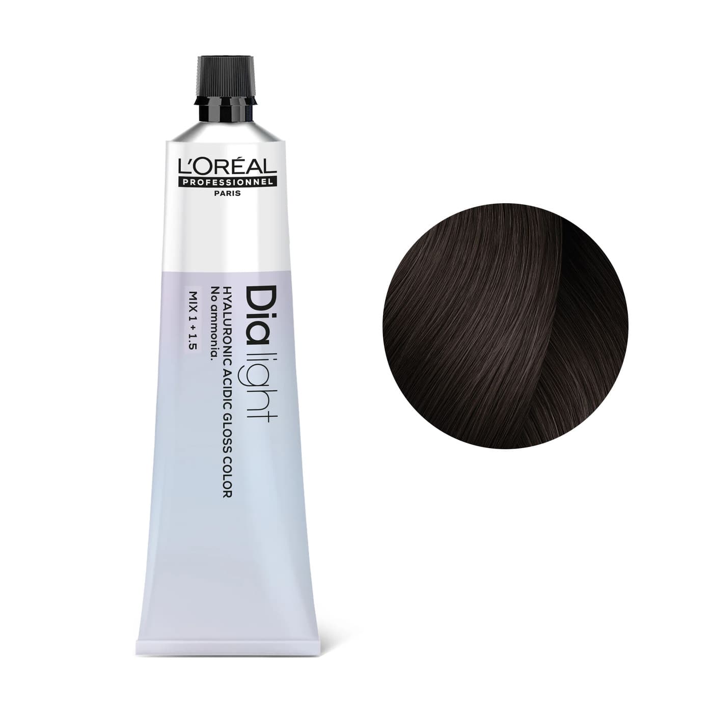 Loreal Dia Light, krem koloryzujący z kompleksem hialuronowym, 5.12