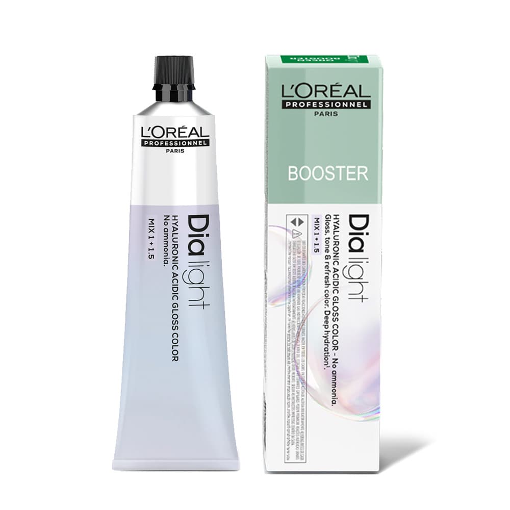 Loreal Dia Light, krem koloryzujący z kompleksem hialuronowym, booster zielony
