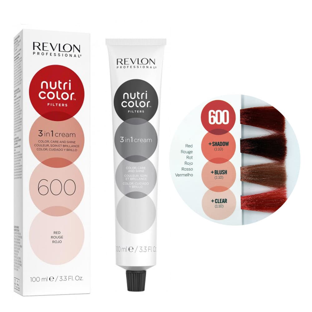 Revlon Nutri Color Filters, maska koloryzująca bez amoniaku, ognisty czerwony, tuba