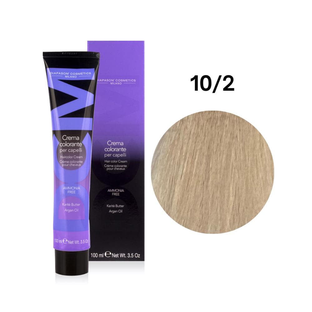 Diapason DCM, farba bez amoniaku, 10/2 Popielaty Bardzo Jasny Platynowy Blond