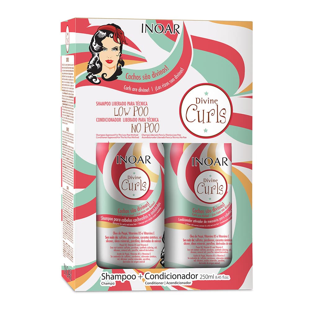 Divine Curls DUO PACK, szampon + odżywka do włosów kręconych